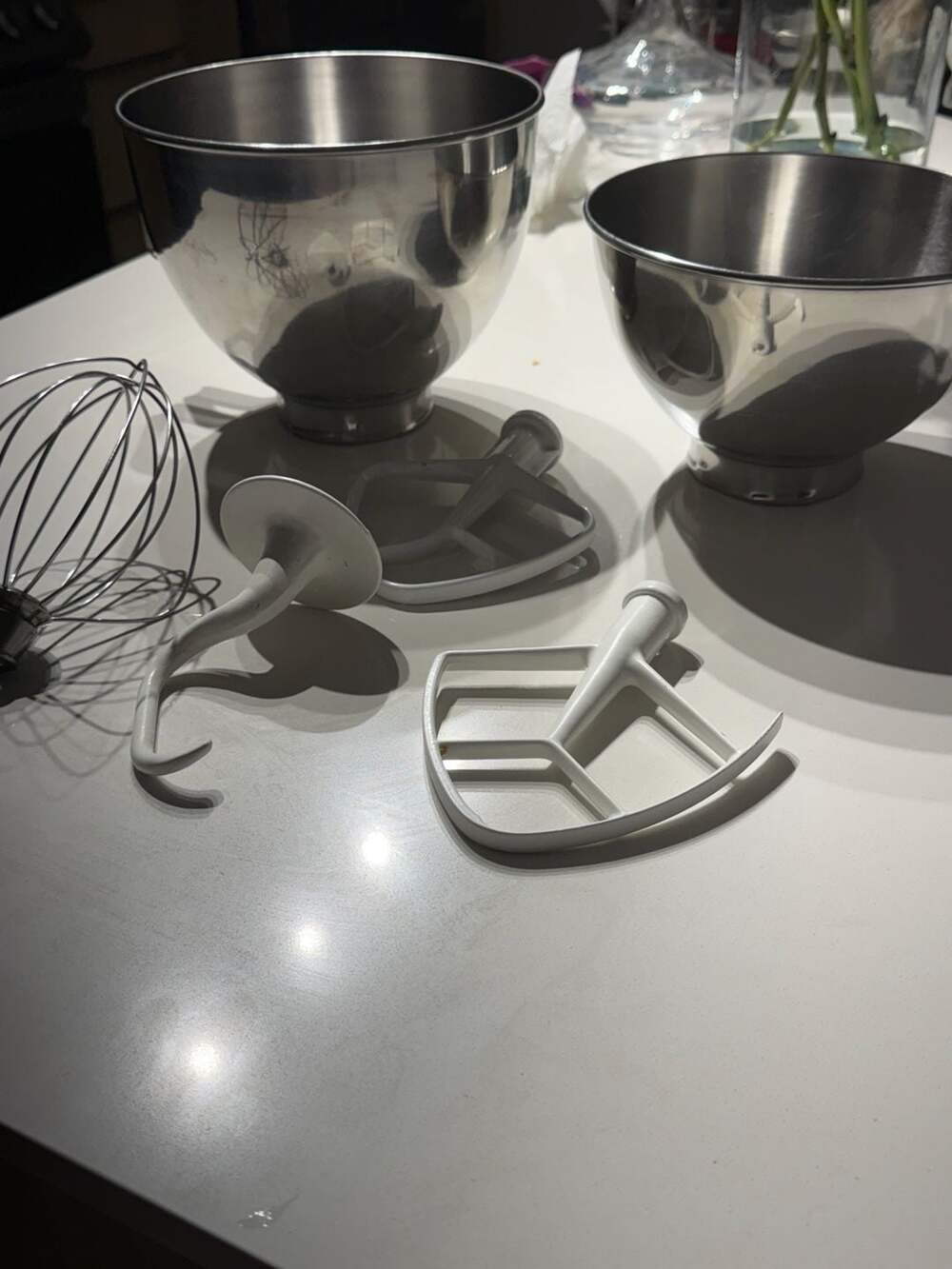 KitchenAid Tilt-Head Mixer Accessory Set: 4.5qt Bowl (K45), 3qt Bowl (K30), Wire - Picture 6 of 9